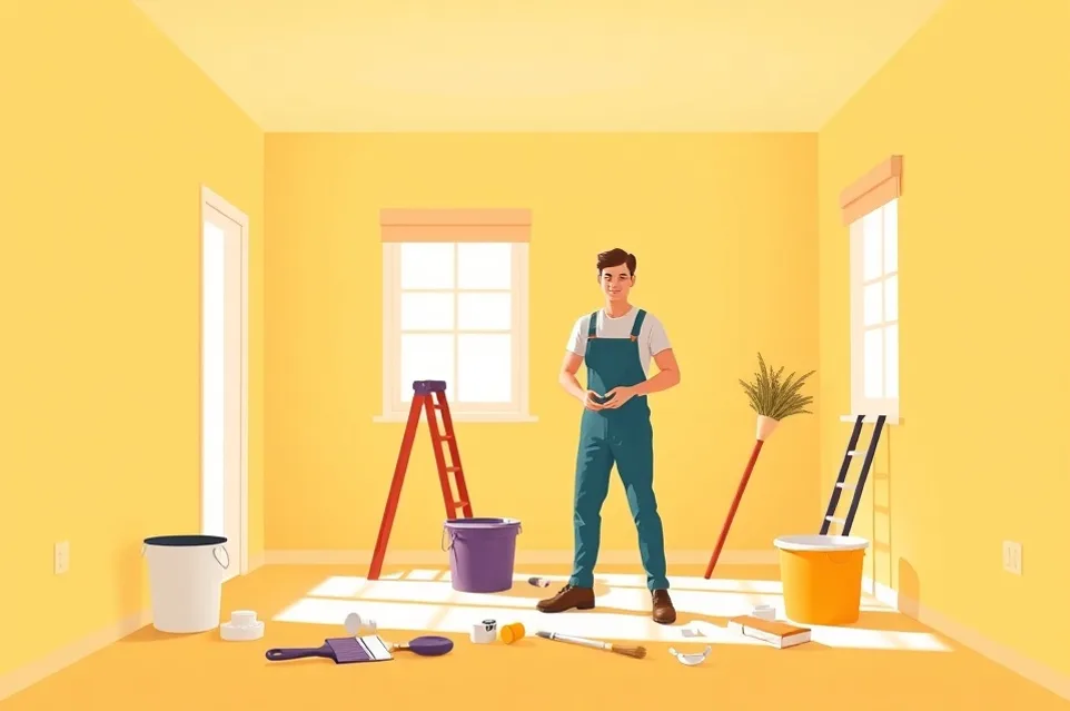Intérieur rénové après travaux de peinture à Salon-de-Provence