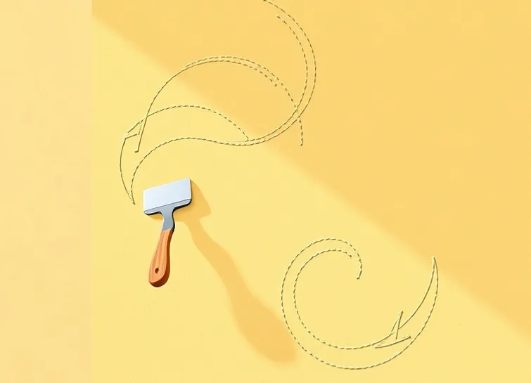 Application d'un enduit décoratif à la lisseuse sur un mur